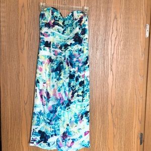 Strapless high low dress